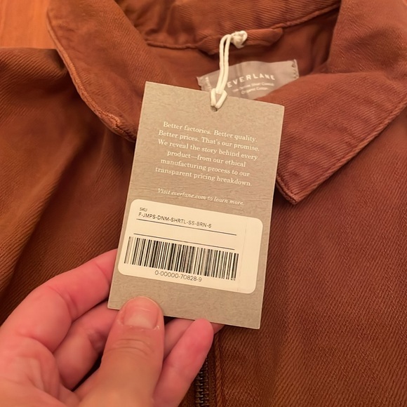 NWT Everlane Denim Short Coverall Jumpsuit - Picture 3 of 3